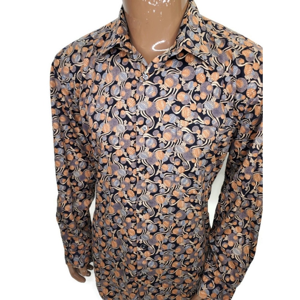 Vintage Tuttle Golf Collection Mens Medium Paisley Button Down Shirt USA Made